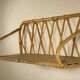 Rattan wall shelf