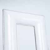 Italian Ycami white leather sculptural highback chairs, 1980s