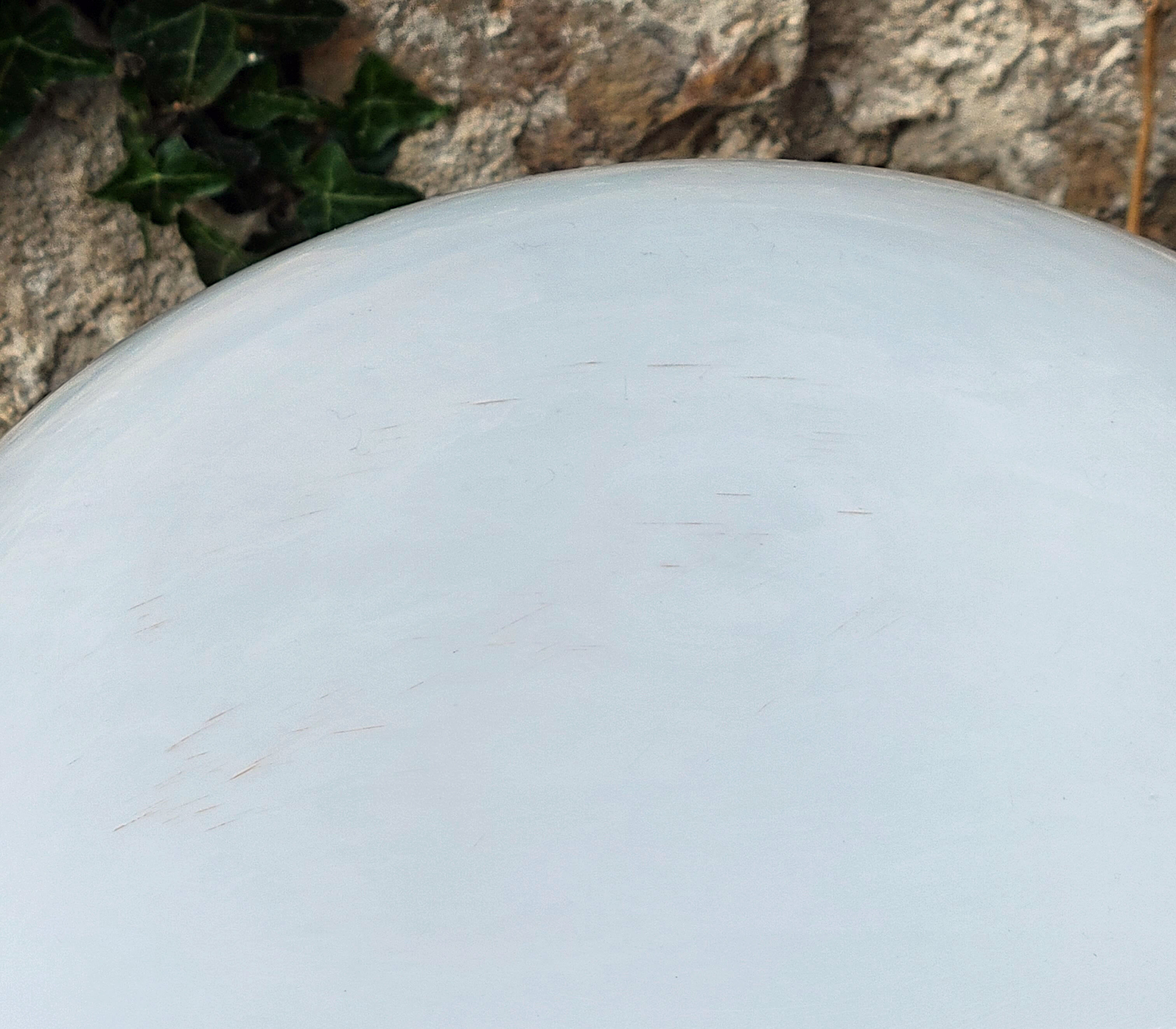 Half-globe opaline ceiling light