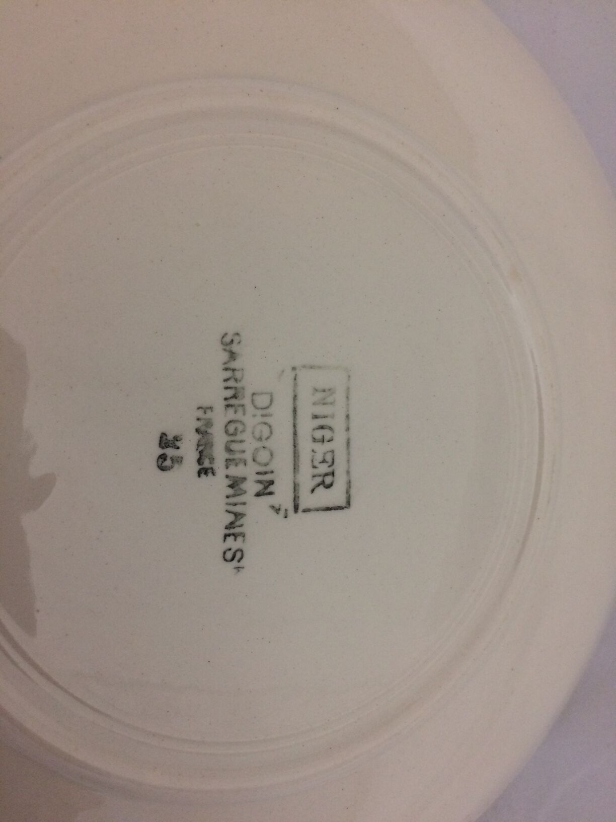 Plates dessert Niger Digoin Sarreguemines