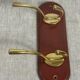 Brass and wood wall hook