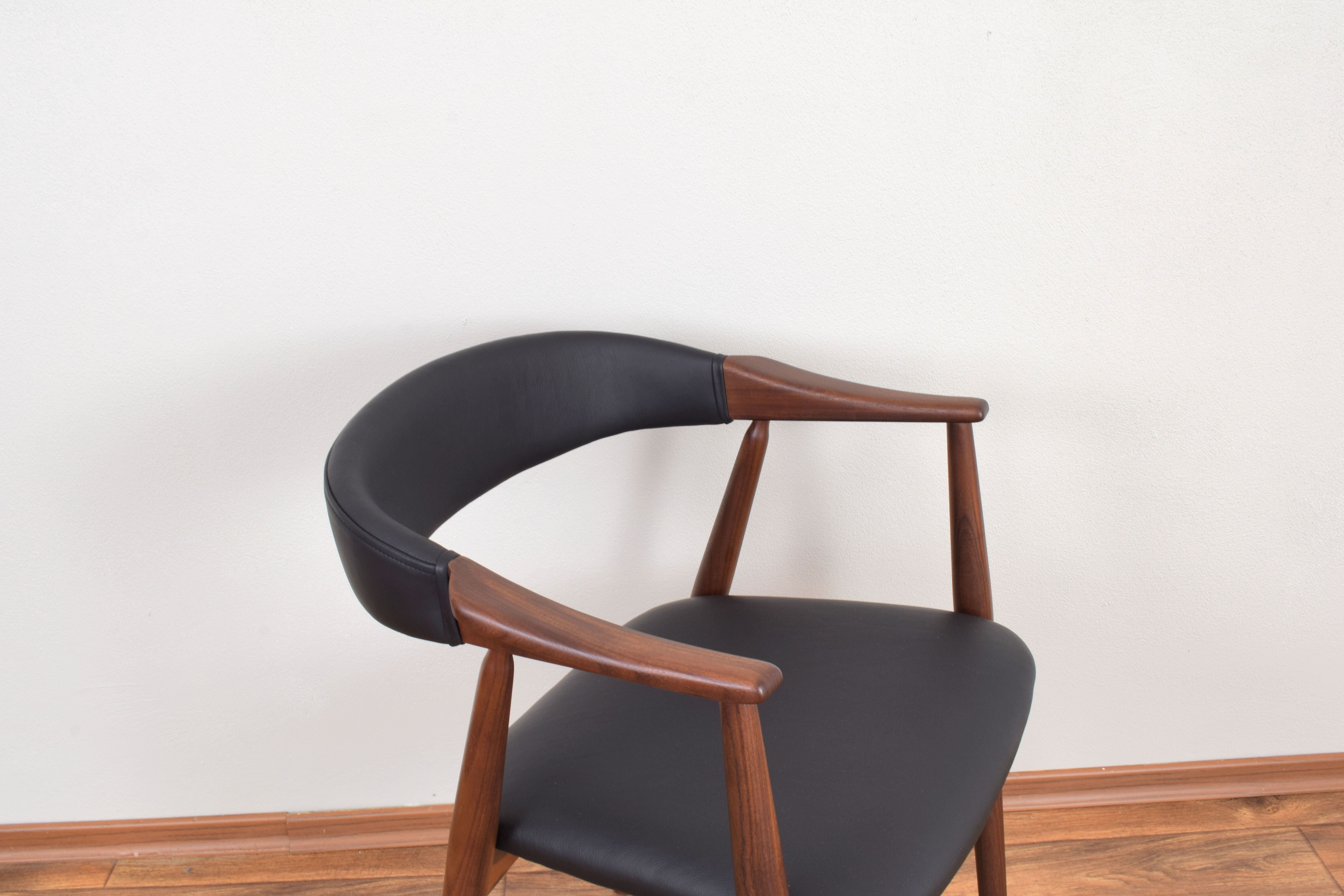 Danish Teak & Leather Armchair by Th. Harlev for Farstrup Møbler
