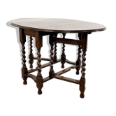 Antique Gateleg drop leaf table with barley twist legs