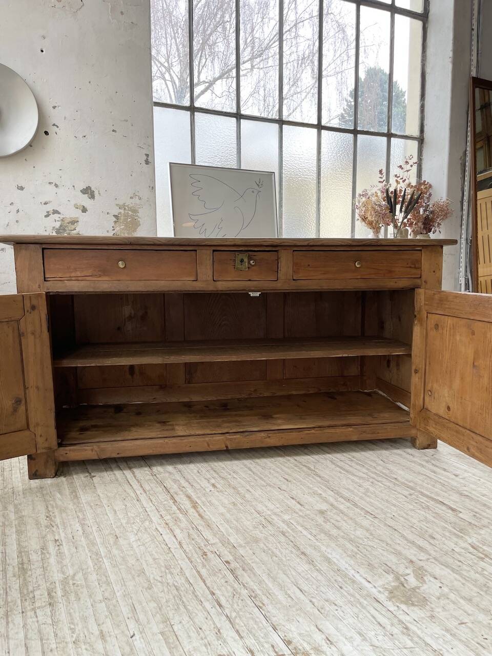 Oak and pine counter 1950