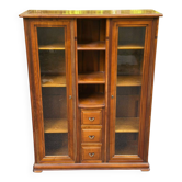 Vitrine en merisier massif Style Louis Philippe Grange 1980 - 108x35x140cm