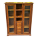 Display cabinet in solid cherry wood Louis Philippe style, 1980s - 108x35x140cm