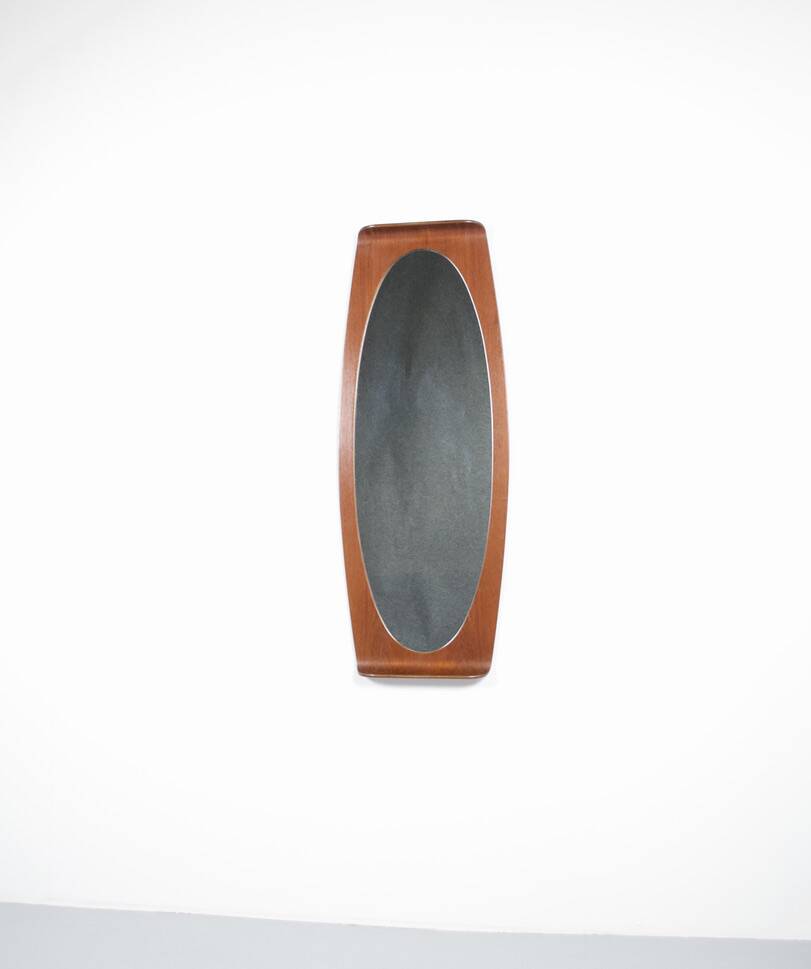 Miroir teck par franco campo & carlo graffi années 60' home torino éditeur
