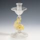Glass candlestick by Archimede Seguso with dolphin, circa 1960s.