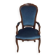 Velvet bedroom armchair