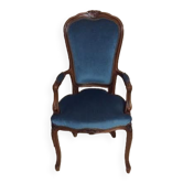 Fauteuil de chambre en velours
