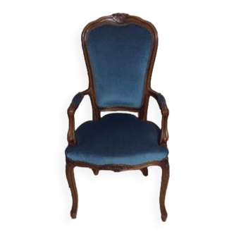 Velvet bedroom armchair