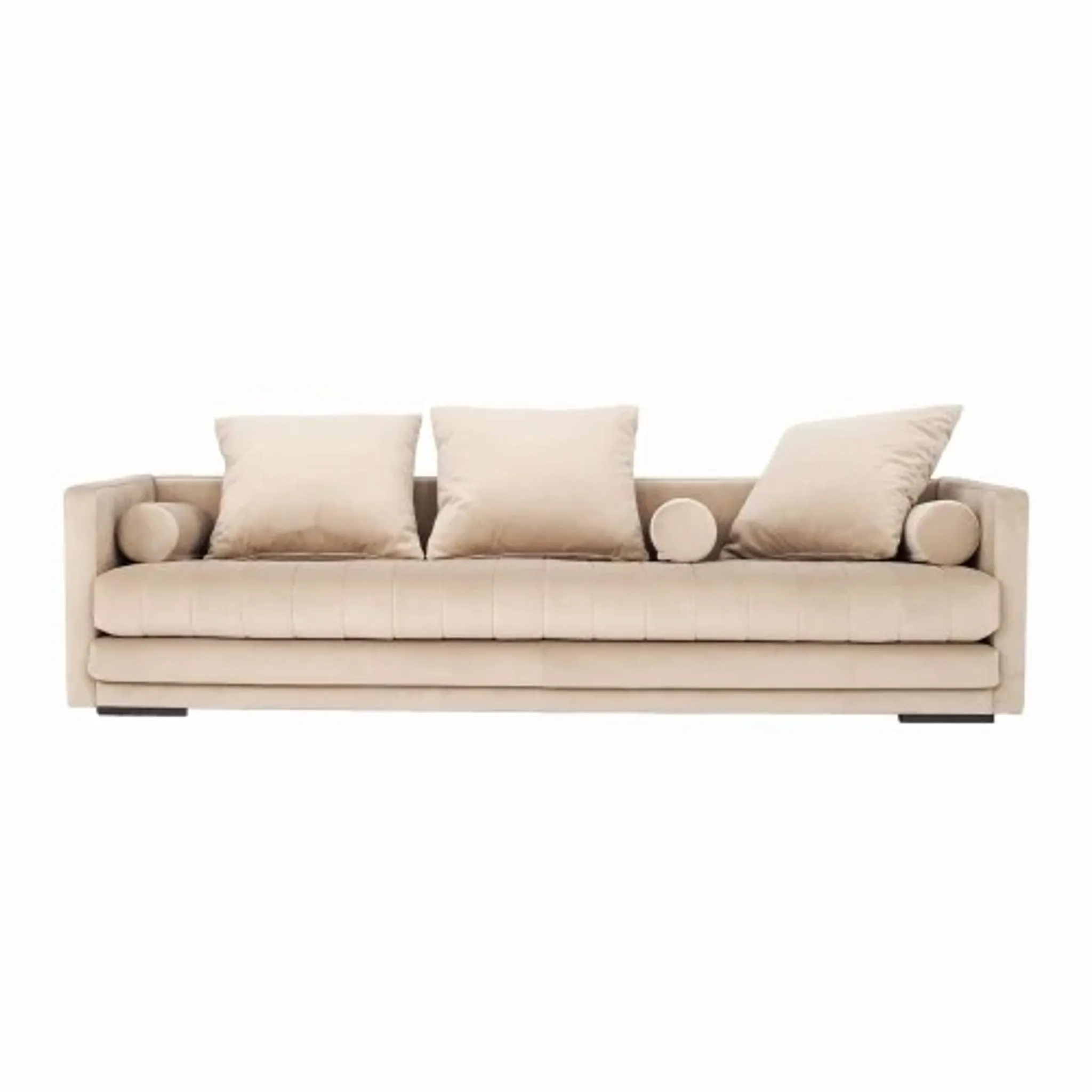 Sofa KOPENHAGA beige velour, Scandinavian design