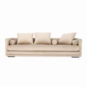 Sofa KOPENHAGA beige velour, Scandinavian design