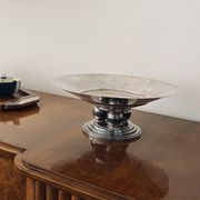 Centre de table argenté Art déco, France années 1930
