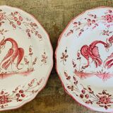Moustiers decorative plate set of 2