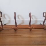 Wooden wall coat rack