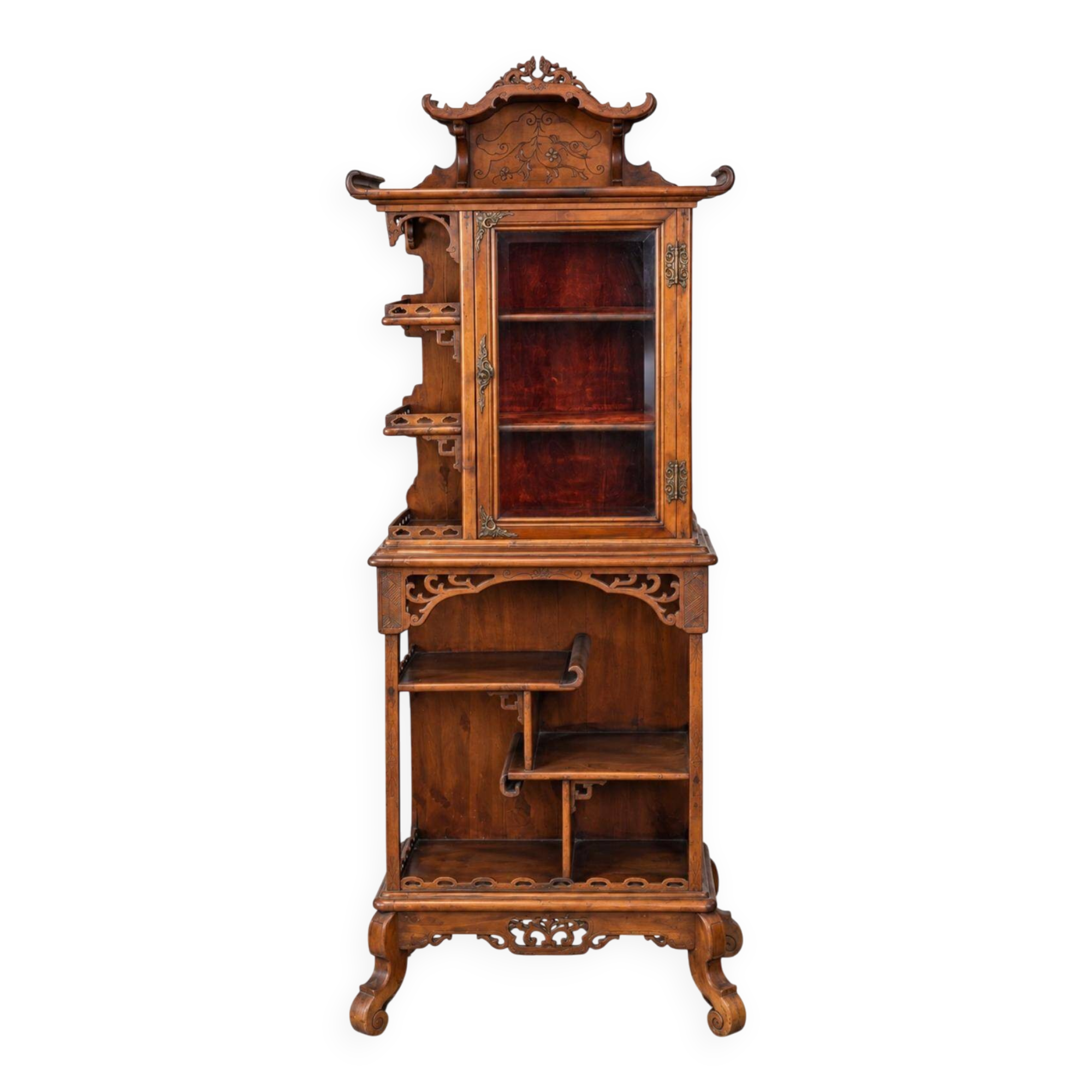 Bibliothèque vitrine  attribué à l'atelier Gabriel Viardot Fin XIXe