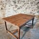 Antique French oak and elm dining table – Early 20th century farmhouse table with turned legs