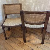 Pair of Baumann chairs canned