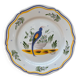 Old quimper henriot ceramic plate vintage bird decor #b190