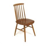 Chaise scandinave "Pinnstol" en teck et en hêtre, Suède, 1960
