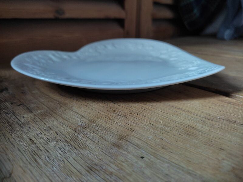 Heart plate porcelain limoge decoration fruits