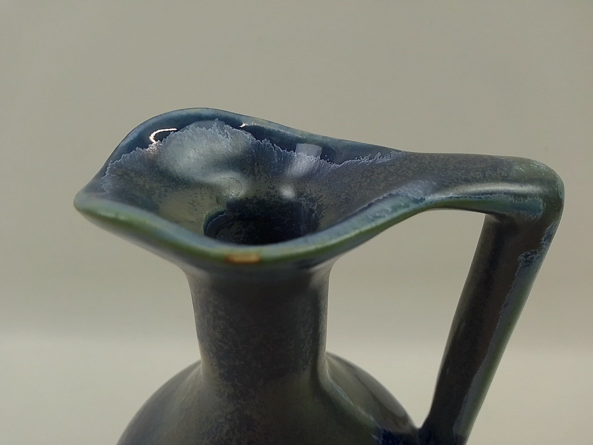 Blue and green ceramic carafe 25cm