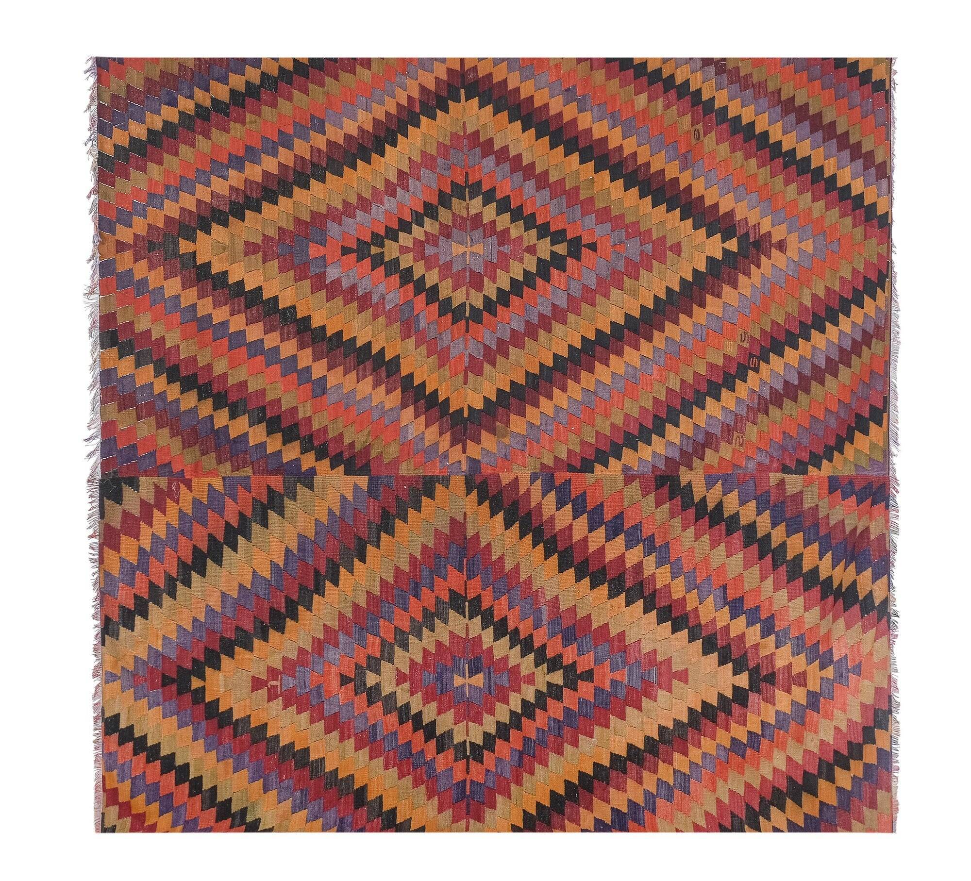 Tapis Kilim turc vintage tissé main