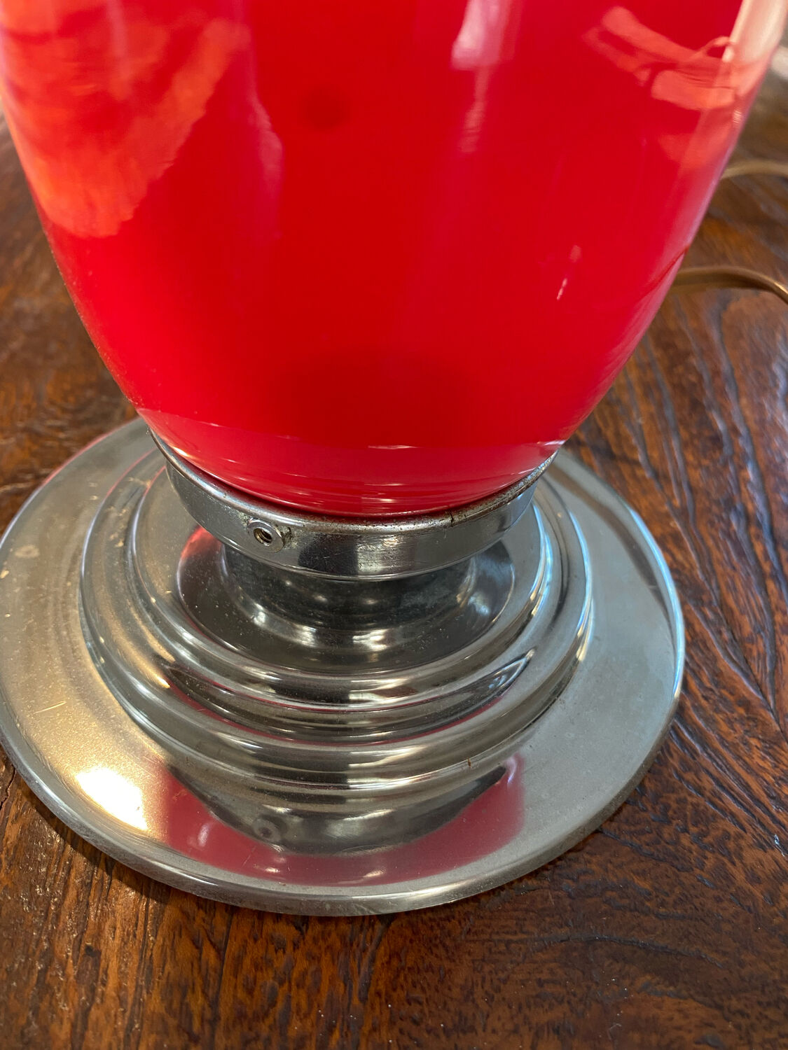 Egg bedside lamp, vintage night light 1970.