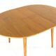 Dining set with round beech table + 4 'Heart' vintage dining chairs.