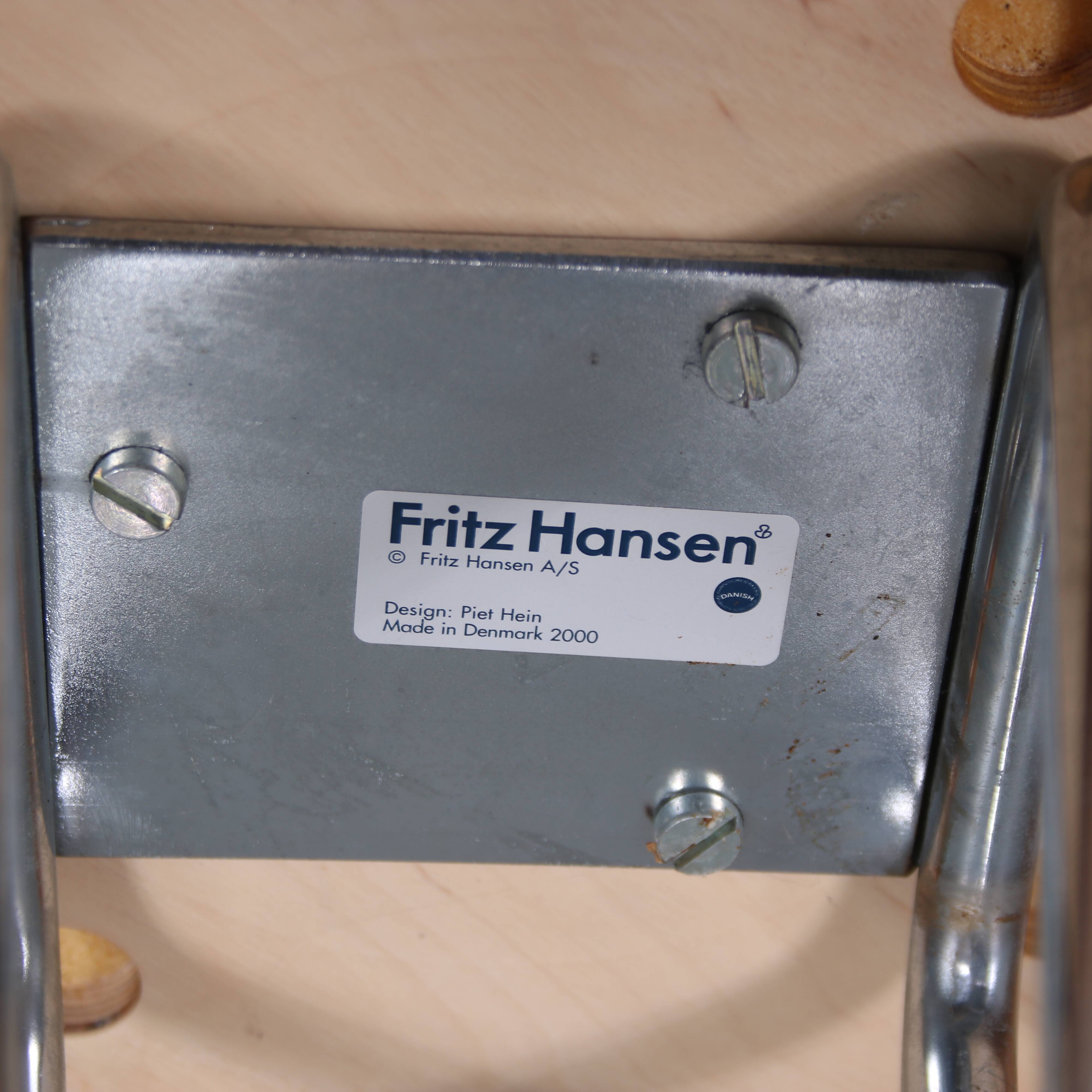 Tabourets de bar des années 2000 par Piet Hein pour Fritz Hansen, Danemark