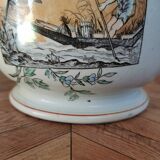 Cache pot faïence Luneville Japon