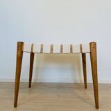 Vintage Wooden Ottoman from Czechoslovakia 1970’s