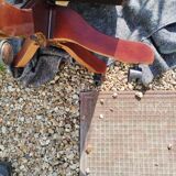 Chesterfield desk chair in antique leather