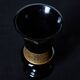Antique vase signed Moser Karlsbad – Amethyst glass & Art Deco gold frieze
