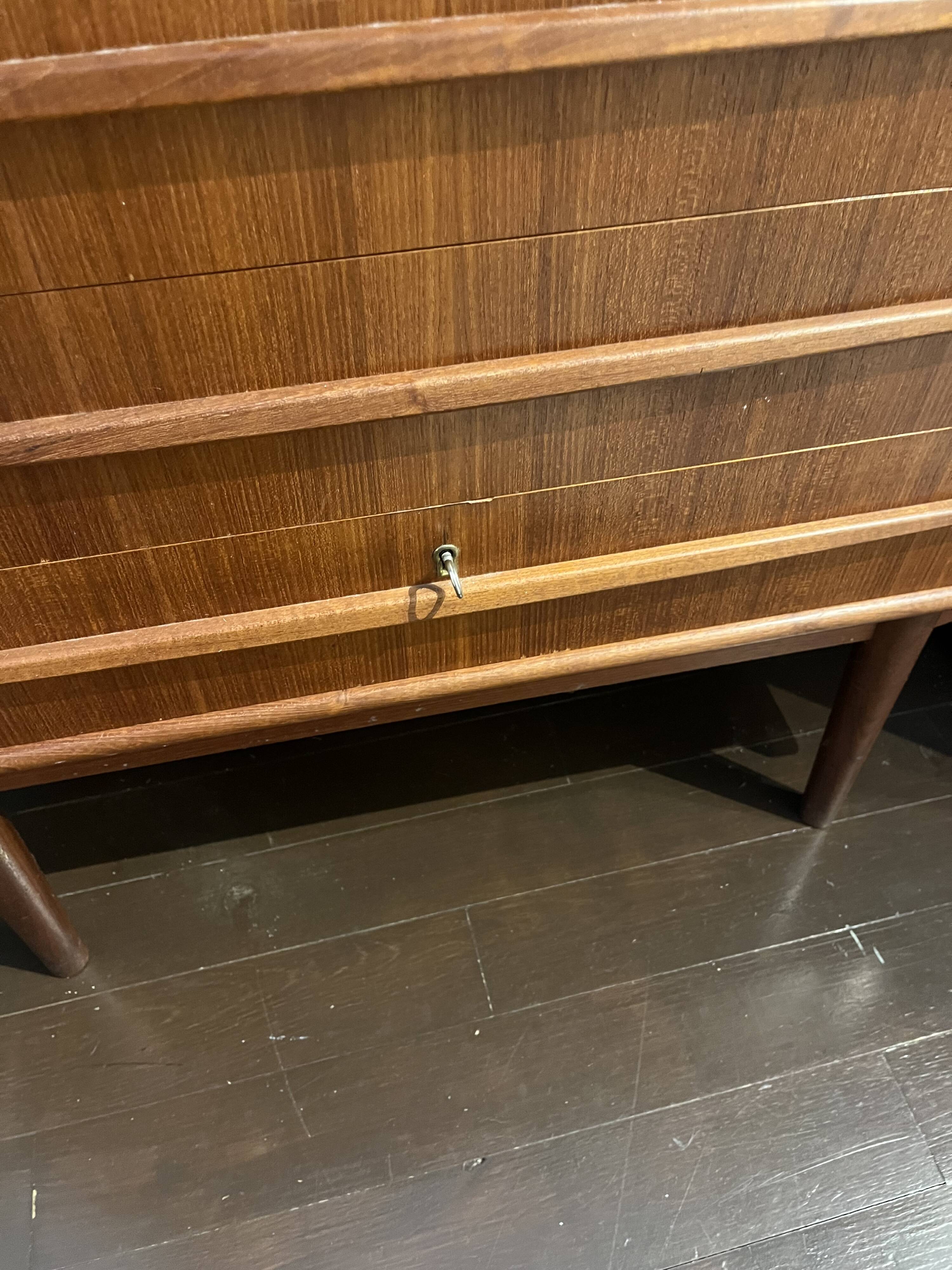 Danish multifunctional secretary (1960s) with desk and dressing table.