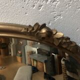 Old golden oval mirror 79x48cm