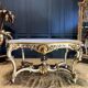 Table de milieu d’époque Napoléon III en bois peint et doré