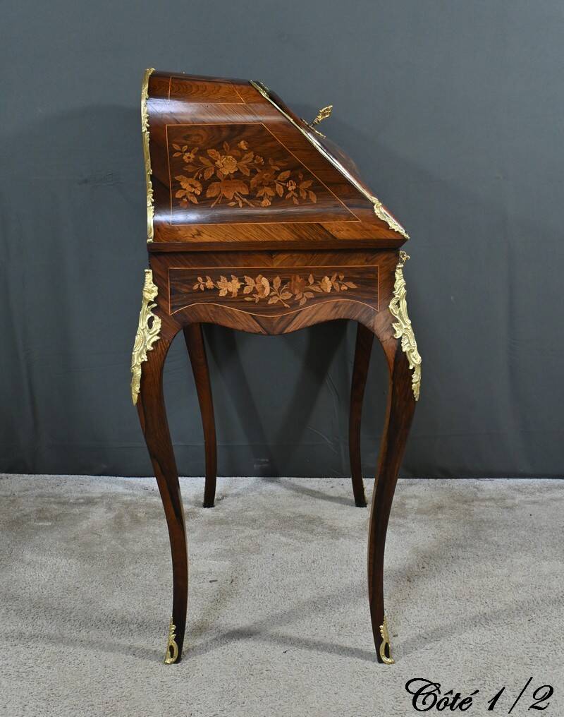 Rosewood Lady's Desk, Louis XV Style – Part 2 of the 19th Century