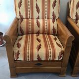 Jacques Leleu - Paire De Fauteuil En Merisier