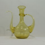 Grande verseuse vintage en verre soufflé Biot