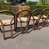 Set of 4 Arca folding chairs by Gigi Sabadin for Crassevig 1970