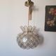 Lotus flower suspension in mother-of-pearl and brass
