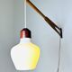 Large Extendable Swivel-Arm Wall Lamp In Wood And Opal Glass, Sweden 1950S