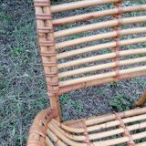 Vintage rattan armchair by Dirk Van Sliedregt for Rohe Noordwolde.