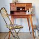 Scandinavian desk with tapered legs, vintage.