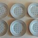 Series of six Lunéville KG earthenware dessert plates