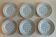 Series of six Lunéville KG earthenware dessert plates