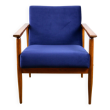 Vintage navy blue easy chair, 1970s
