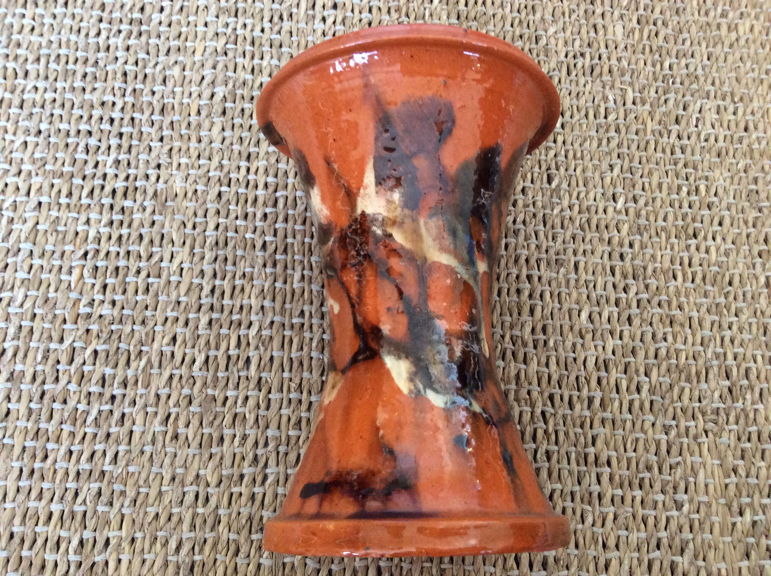 Glazed terracotta vase